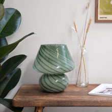 Load image into Gallery viewer, Joyful Glass Mushroom Lamp / Green
