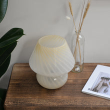 Load image into Gallery viewer, Large Glass Mushroom Lamp / Yellow