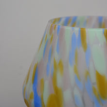 Load image into Gallery viewer, Joyful Large Glass Mushroom Lamp / Blue and Rose Dot
