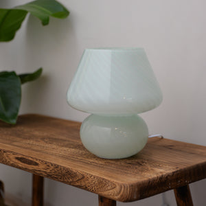 Joyful Glass Mushroom Lamp / Mint