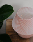 Large Glass Mushroom Lamp / Rose