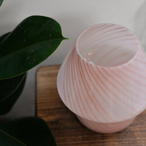 Joyful Glass Mushroom Lamp / Rose