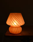 Large Glass Mushroom Lamp / Terracotta