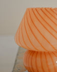 Large Glass Mushroom Lamp / Terracotta
