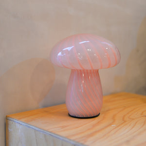 Mushy Glass Mushroom Portable Lamp Light Pink