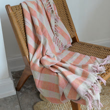 Load image into Gallery viewer, Striped Throw / Pink Orange