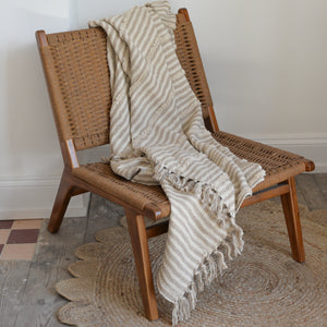 Tufted Stripe Throw / Nature