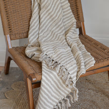 Load image into Gallery viewer, Tufted Stripe Throw / Nature