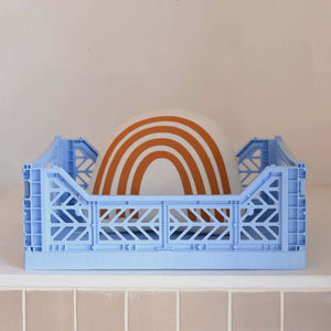 Medium Folding Crate / Baby Blue