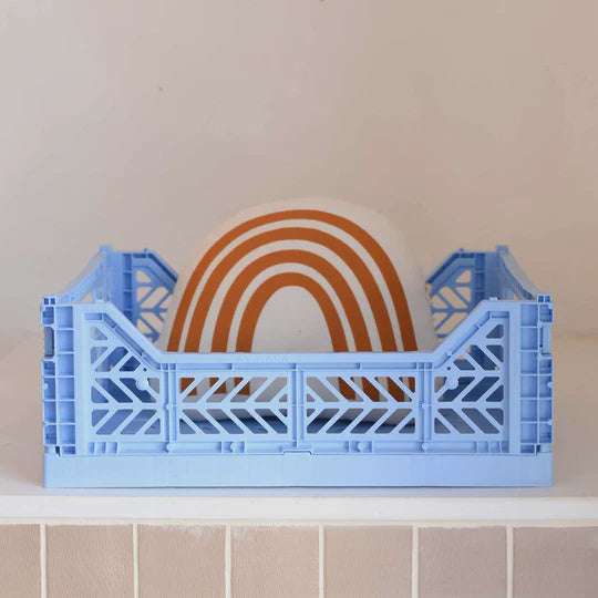 Medium Folding Crate / Baby Blue