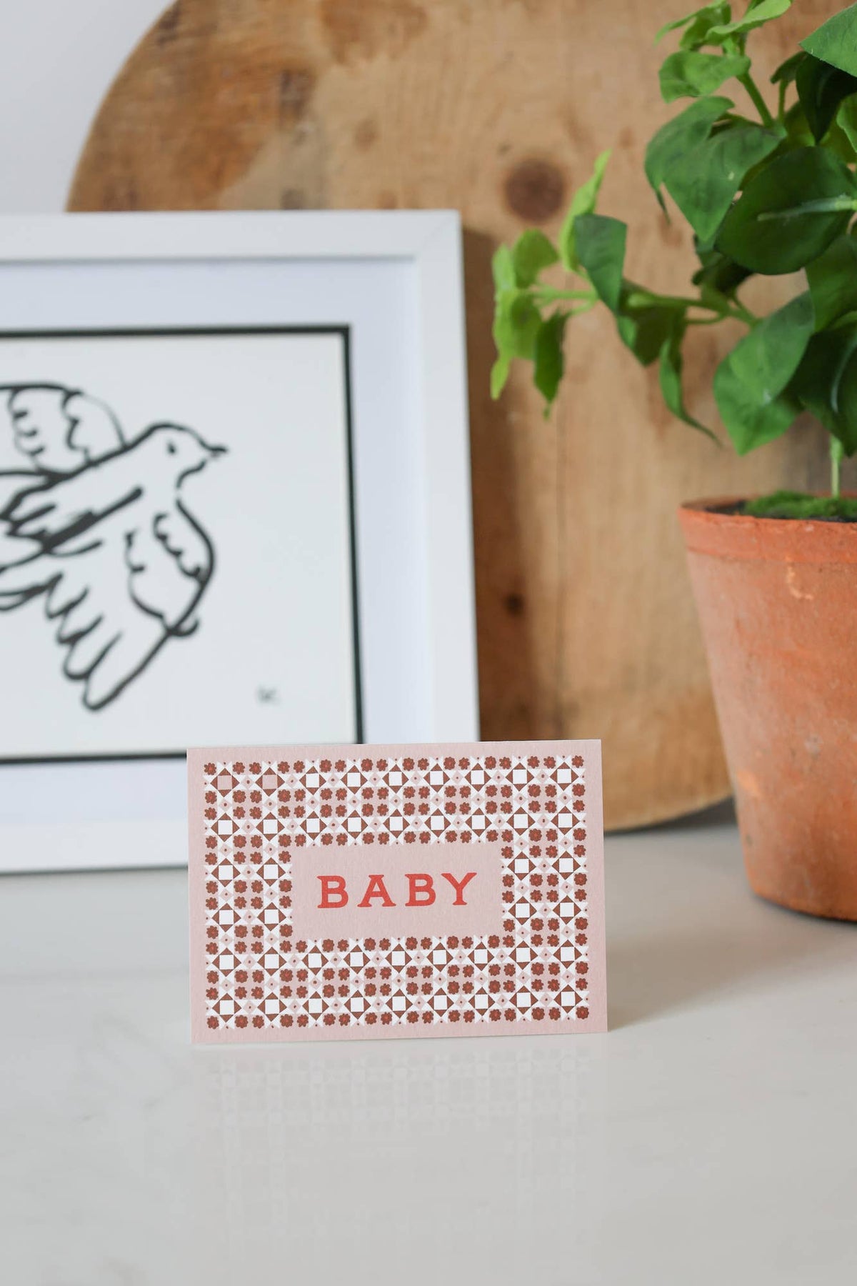 Pink 'Baby' Card