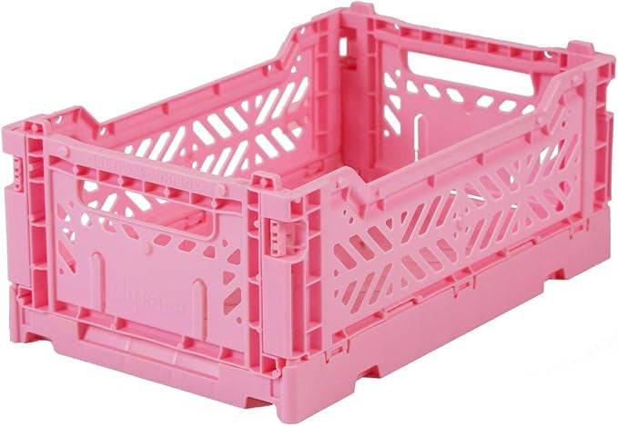 Medium Folding Crate / Baby Pink