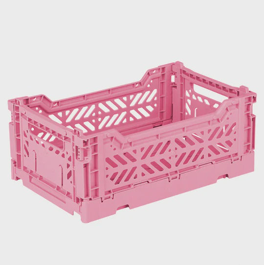 Mini Folding Crate / Baby Pink
