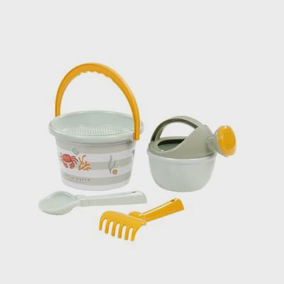Beach Bucket Set in Green Stripe