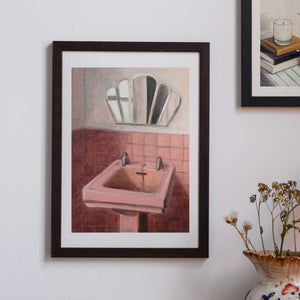 Beth Kaye 'Pink Sink' Print Two Sizes