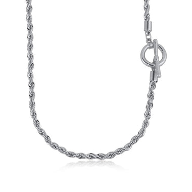 Hattie Rope Chain Necklace / Silver