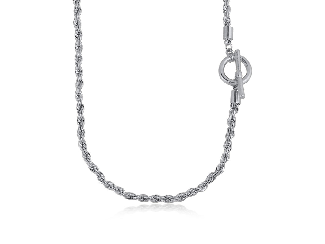 Hattie Rope Chain Necklace / Silver