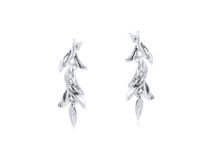 Flora Dangle Silver Statement Earring