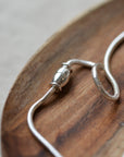 Atlanta Puff Heart Necklace / Gold and Silver