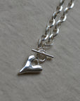 Daria Puff Heart Chain Necklace / Gold and Silver