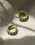 Rebecca Rope Enamel Hoop Earrings / Various Colours