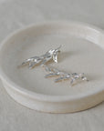 Flora Dangle Silver Statement Earring