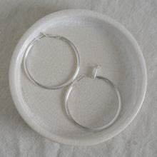 Load image into Gallery viewer, Halo Large Statement Hoop Earrings / Gold or Silver