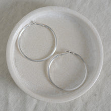 Load image into Gallery viewer, Halo Large Statement Hoop Earrings / Gold or Silver