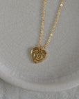 Hortense Heart Charm Layered Necklace / Gold