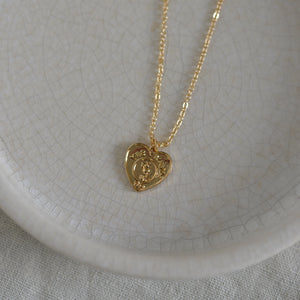 Hortense Heart Charm Layered Necklace / Gold