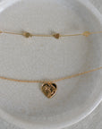 Hortense Heart Charm Layered Necklace / Gold