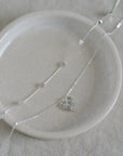 Hortense Heart Charm Layered Necklace / Silver