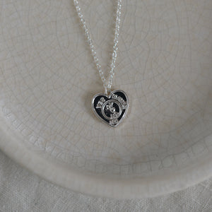 Hortense Heart Charm Layered Necklace / Silver