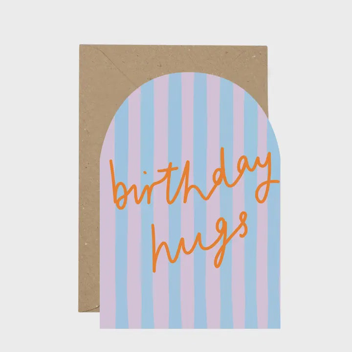 Birthday Hugs Curved Card