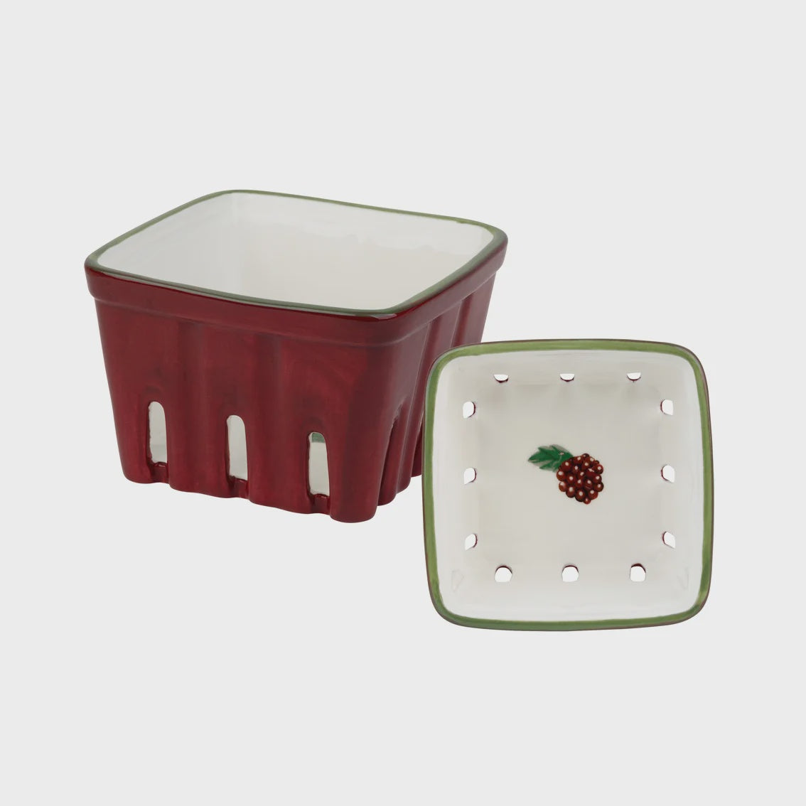 Bon Appetit 10.5cm Ceramic Fruit Punnet / Blackberry