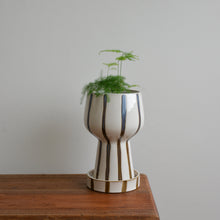 Load image into Gallery viewer, Agna Stripe Plant Pot with Saucer