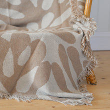 Load image into Gallery viewer, Alk Abstract Recycled Cotton Throw / Brown