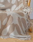 Alk Abstract Recycled Cotton Throw / Brown