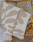 Alk Abstract Recycled Cotton Throw / Brown