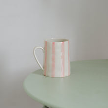 Load image into Gallery viewer, Begonia Mug / Brown, Rose, Blue Stripes