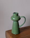 Fija Stoneware Candle Holder / Green