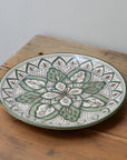 Green Hand Painted Patterned Plate