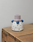 Hand Painted Ceramic Candle Holder / Rose