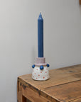 Hand Painted Ceramic Candle Holder / Rose