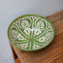 Load image into Gallery viewer, Heikki Green Patterned Ceramic Serving Bowl