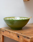 Heikki Green Patterned Ceramic Serving Bowl