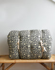Kamala Floral Bench Cushion in Black and White