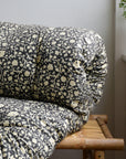 Kamala Floral Bench Cushion in Black and White