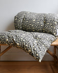 Kamala Floral Bench Cushion in Black and White