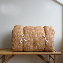 Load image into Gallery viewer, Kamala Floral Bench Cushion in Brown Cotton